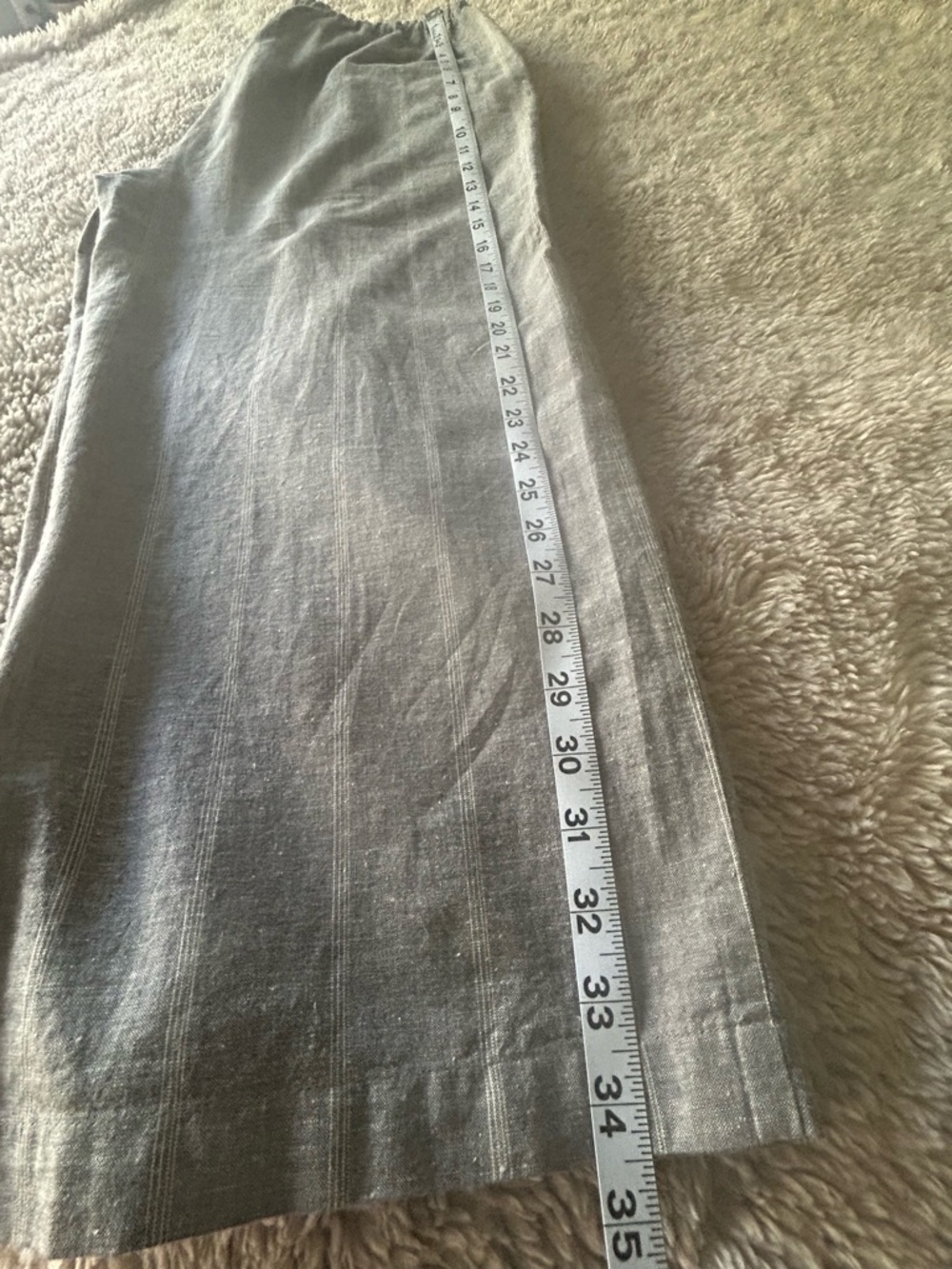 Eileen Fisher women’s Gray Elastic-Waist Joggers - Picture 3 of 5